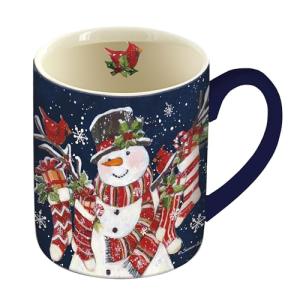 Snowman and Stockings Coffee Mug