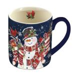 Snowman and Stockings Coffee Mug