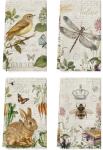 Vintage Garden Nature Dish Towels - Set of 4