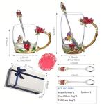 Elegant Glass Tea Cup Set with Spoon