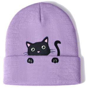 Cute Cat Lover Beanie for Women and Girls