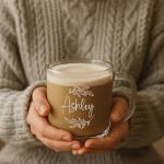 Personalized 12oz Engraved Glass Coffee Mug