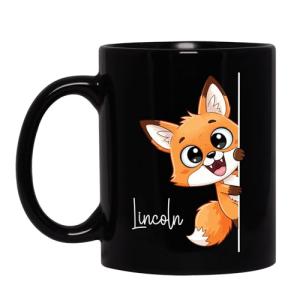 Personalized Woodland Animal Coffee Mugs - Fox Design