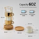 LUKA Stackable Porcelain Espresso Cup Set of 4