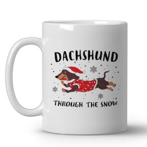 Cute Dachshund Christmas Coffee Mug for Dog Lovers