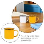 Vintage Enamel Coffee Mug Set of 4