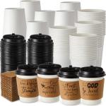 Jingmore 100 Pcs Inspirational Bible Coffee Cups