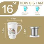 Cerulean Lotus Tea Infuser Mug with Lid