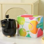 Cute Kitty Mug with Tea Bag Holder and Spoon