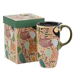 Animal Art Travel Coffee Mug with Lid 17oz