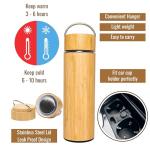 Bamboo Insulated Tea Tumbler with Diffuser