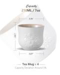 Japanese Handleless Tea Cup Set of 4