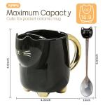 Cute Kitty Mug with Tea Bag Holder and Spoon