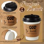 Jingmore 100 Pcs Inspirational Bible Coffee Cups