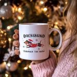Cute Dachshund Christmas Coffee Mug for Dog Lovers