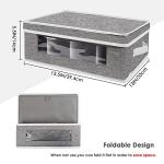 Homyfort Grey Mug Storage Box with Dividers