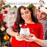 Cute Christmas Mugs Set with Santa Hat and Spoon