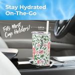 Floral Insulated Travel Tumbler with Straw