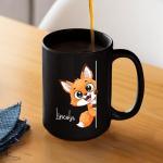 Personalized Woodland Animal Coffee Mugs - Fox Design