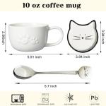 Koolkatkoo Cat Mug with Lid and Spoon