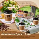 Jingmore 100 Pcs Inspirational Bible Coffee Cups