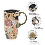 Animal Art Travel Coffee Mug with Lid 17oz