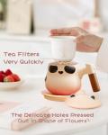 ZENS Panda Tea Mug with Infuser and Coaster