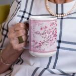 Personalized Cherry Blossom Coffee Mug with Custom Name