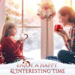 Cute Christmas Mugs Set with Santa Hat and Spoon