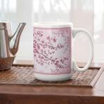 Personalized Cherry Blossom Coffee Mug with Custom Name