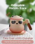 ZENS Panda Tea Mug with Infuser and Coaster