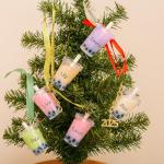 Personalized Boba Tea Keychain Ornament - Green