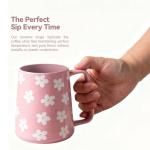 TaoTaojarvie 24 oz Floral Coffee Mug (Violet)
