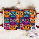 Colorful Owl Mug - Whimsical Ceramic Cup