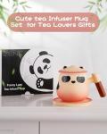 ZENS Panda Tea Mug with Infuser and Coaster