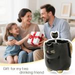 Cute Kitty Mug with Tea Bag Holder and Spoon