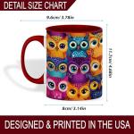 Colorful Owl Mug - Whimsical Ceramic Cup