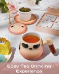 ZENS Panda Tea Mug with Infuser and Coaster