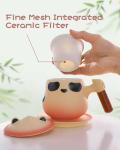 ZENS Panda Tea Mug with Infuser and Coaster