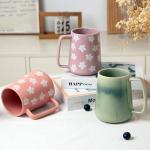 TaoTaojarvie 24 oz Floral Coffee Mug (Violet)