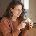 Set of 4 Large Borosilicate Glass Coffee Mugs