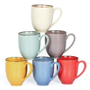 Esfour Ceramic Coffee Mugs Set of 6, 14 Oz