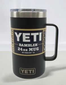 YETI Rambler 24 oz Mug, Vacuum Insulated, Stainless Steel with MagSlider Lid, Black