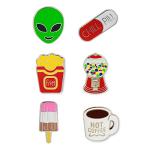 Funny Enamel Pins 6-Pack for Coffee Lovers