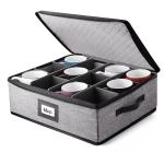 Stackable Coffee Mug Organizer for 12, Grey