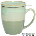Bosmarlin 16 Oz Ceramic Tea Mug with Infuser