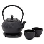 Juvale Black Cast Iron Teapot with Infuser