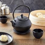 Juvale Black Cast Iron Teapot with Infuser
