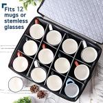 Stackable Coffee Mug Organizer for 12, Grey