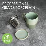 Bosmarlin 16 Oz Ceramic Tea Mug with Infuser